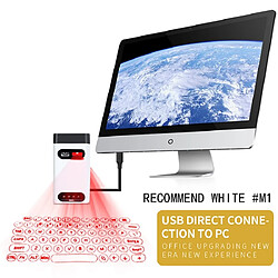 Universal Mini projection sans fil Bluetooth clavier laser virtuel avec fonction souris clavier pour PC téléphone portable iPad tablette PC portable | Clavier(blanche) pas cher