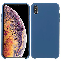 Coque en silicone solide, antichoc, anti-rayures bleu foncé pour votre Apple iPhone XS Max 6.5 pouces