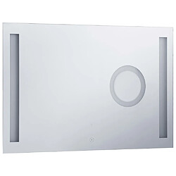 Avis Maison Chic Miroir mural à LED et capteur, Miroir mural de salle de Bain tactile 100x60cm -MN71876