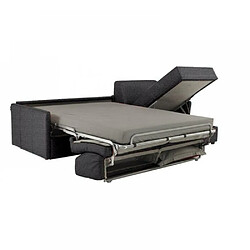 Inside 75 Canapé d'angle SUN convertible EXPRESS 140cm tweed gris graphite matelas épaisseur 16cm pas cher