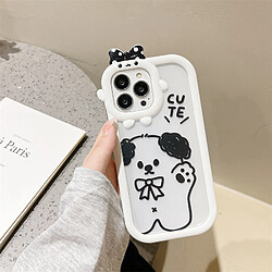 GUPBOO Étui pour iPhone12Pro Étui de téléphone mobile de dessin animé de chiot de papillon bouclé de graffiti simple et doux