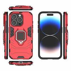 Htdmobiles Coque pour Apple iPhone 15 Pro - housse etui rigide anti choc + film ecran - ROUGE