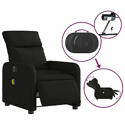 Maison Chic Fauteuil Relax pour salon, Fauteuil de massage inclinable électrique Noir Tissu -GKD21441 pas cher