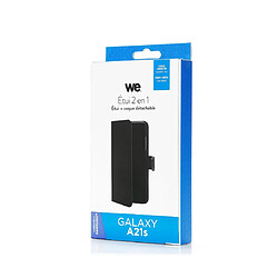 Acheter WE Etui folio MAGNETIQUE SAMSUNG GALAXY A21S Noir: Coque détachable - fermeture magnétique - anti-chocs - Accès caméra porte-cartes