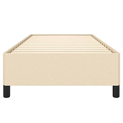 Maison Chic Lit adulte - Lit simple Cadre de lit,Structure du lit Contemporain Crème 90x190 cm Tissu -MN24304 pas cher