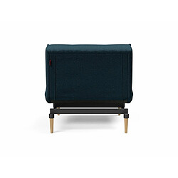 Avis Inside 75 INNOVATION LIVING Fauteuil SPLITBACK STYLETTO convertible lit 90*115 cm pieds chêne naturel tissu Argus Navy Blue