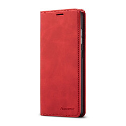 Etui en PU toucher soyeux avec support rouge pour votre Samsung Galaxy A71