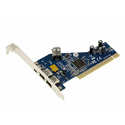 Kalea-Informatique Carte contrôleur PCI vers FireWire 400 IEEE1394a 3 Ports avec chipset TI TSB43AB23