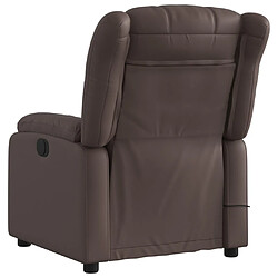 Avis vidaXL Fauteuil de massage inclinable Marron Similicuir