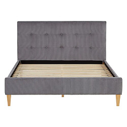 Avis Homestyle4U Lit 2 Places 140x200 Gris cm avec Sommier à Lattes