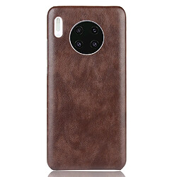 Wewoo Coque Rigide Pour Huawei Mate 30 Shockproof Litchi PC + PU Case Brown