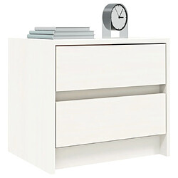 Avis Maison Chic Table de chevet Table de Nuit Meuble de Rangement blanc 40x31x35,5 cm bois de pin massif