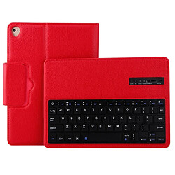 Wewoo Clavier QWERTY rouge pour iPad Pro 9.7 pouces / Air 2 / Air séparable ABS Bluetooth + Litchi Texture horizontale Flip étui en cuir avec support