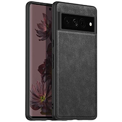 Coque en TPU + PU anti-rayures, style rétro pour votre Google Pixel 7 Pro - noir