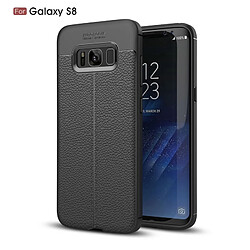 Wewoo Coque noir pour Samsung Galaxy S8 Litchi Texture TPU Housse de protection arrière