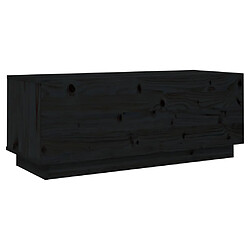 Acheter vidaXL Meuble TV Noir 90x35x35 cm Bois de pin massif