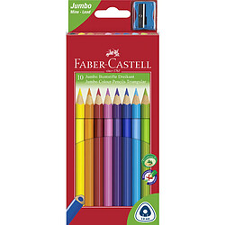 FABER-CASTELL Crayons de couleur Jumbo triangulaire, 10 étui ()