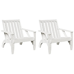 vidaXL Chaises de jardin adirondack lot de 2 75x77x77 cm