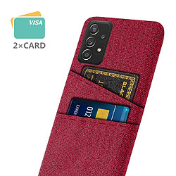 Coque en TPU antichoc avec porte-cartes rouge pour votre Samsung Galaxy A72 4G/5G