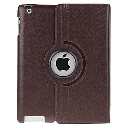 Avis Wewoo Smart Cover marron pour nouvel iPad 3 Étui en cuir pivotant de 360 degrés avec fonction veille / réveil et support