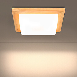 Stoex Plafonnier Moderne Lampe De Plafond Carré En Bois Plafonnier Intérieur Luminaire Plafonnier Led 3000K Pour Chambres À Coucher,Salons Couloirs