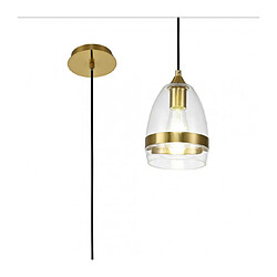 Luminaire Center Suspension design 1 ampoule Laiton antique