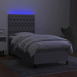 Acheter Sommier à lattes,Cadre à lattes de lit et matelas et LED pour Adulte Gris clair 100x200 cm -MN71085