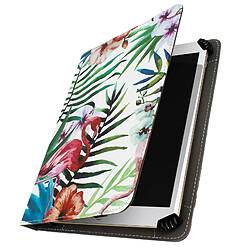 Avis Avizar Housse Universelle Tablette 9' à 10' Etui Motif Tropical Flamant Rose Support