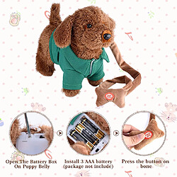 Universal Robot chien contrôle de son chien interactif animaux de compagnie électroniques chiots de luxe promenade chansons parler jouets en peluche cadeau d'anniversaire pour les enfants | animaux de compagnie électroniques pas cher