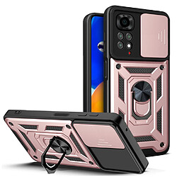 Coque en TPU anti-chocs avec béquille rotative, or rose pour votre Xiaomi Redmi Note 11S 4G