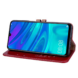 Wewoo Housse Coque Business Style Oil Wax Texture en cuir à rabat horizontal pour Huawei P Smart 2019avec support et fentes cartes et portefeuille rouge pas cher