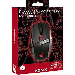 Avis Innelec Souris gamer Drakkar Runemaster Evo - Optique - Rétro éclairée rouge - 2500 dpi - 7 boutons