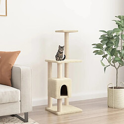 Arbre à chat avec griffoirs,niche pour chat en sisal Crème 104 cm -MN12673