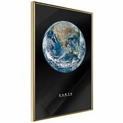 Paris Prix Affiche Murale Encadrée The Solar System Earth 20 x 30 cm Or