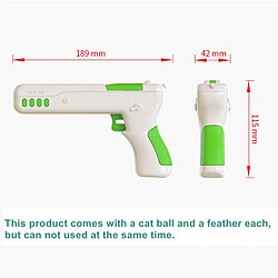 Universal Jouet de chat interactif amusant avec un pistolet à bâton de chat pour chaton chiot chiot fournitures pour animaux de compagnie lance un pistolet | jouet de chat (vert)