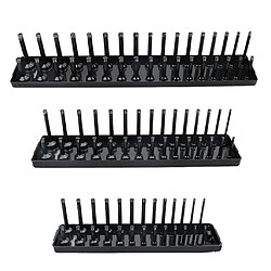 Metric Socket Tray Rack Holder Organisateur d'outils de stockage Noir