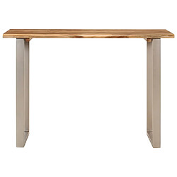 vidaXL Table à dîner 110x50x76 cm Bois d'acacia solide