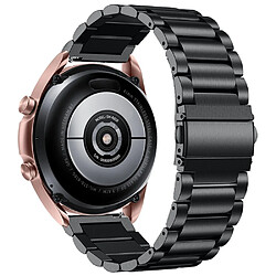 Bracelet en métal 20 mm, fermeture rapide, noir pour votre Garmin Vivomove 3/Garminmove 3