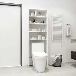 Maison Chic Meuble rangement de salle de bain | Meuble pour machine à laver | Armoire murale de bain Blanc 64x24x190 cm -GKD73153