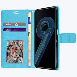 Acheter Avizar Housse Realme 9i , Oppo A76 et Oppo A96 Clapet Portefeuille Stand Vidéo bleu