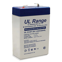 Batterie plomb étanche UL2.8-6 Ultracell 6v 2.8ah