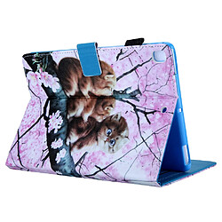 Acheter Etui en PU impression de modèle avec support et porte-cartes trois chats pour votre Apple iPad 10.2 (2019)