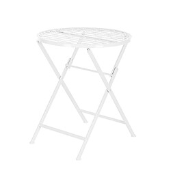 Avis Set de Bistrot Biella pour Jardin Métal Blanc [en.casa]