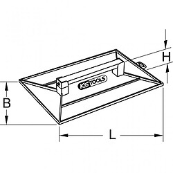 Avis KS TOOLS 144.0521 Taloche plastique noire Poignée bois Plateau alvéolé 270x180mm