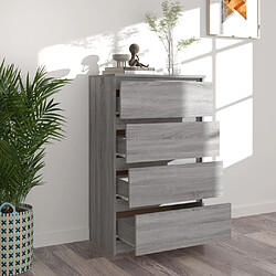 Avis Maison Chic Commode Buffet - Meuble de rangement Sonoma gris 60x35x98,5 cm Bois d'ingénierie -GKD18939