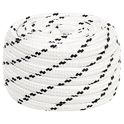 vidaXL Corde de bateau tressé Blanc 16 mmx50 m Polyester