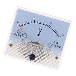 Avis 85c1 dc rectangle ampèremètre ampèremètre testeur analogique panneau voltmètre 0-15 v