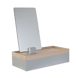 The Home Deco Factory Boîte à bijoux design avec miroir Home - Gris The Home Deco Factory - Boîte à bijoux design avec miroir Home - Gris - Design