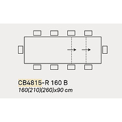 Inside 75 Table extensible 10 couverts DORIAN 260cm pieds bois plateau céramique blanc pas cher