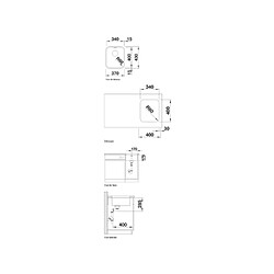 Blanco Evier sous plan Supra 340-U, Inox, 518199